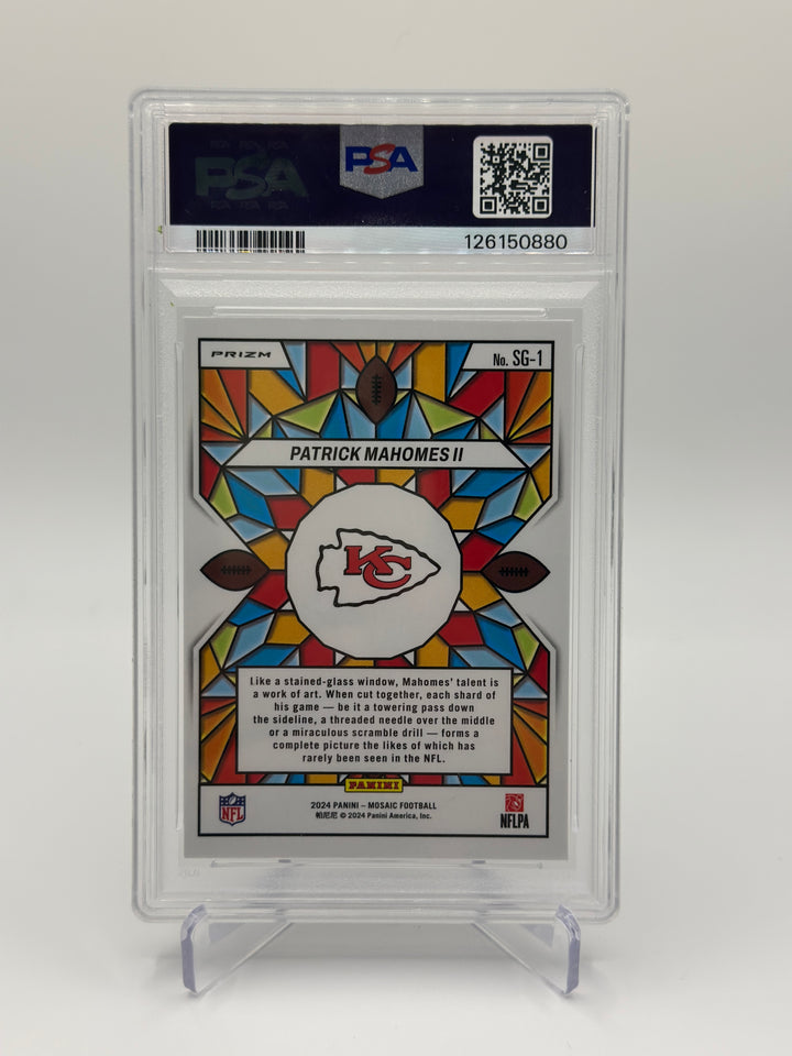 2024 Mosaic Patrick Mahomes Stained Glass PSA 9