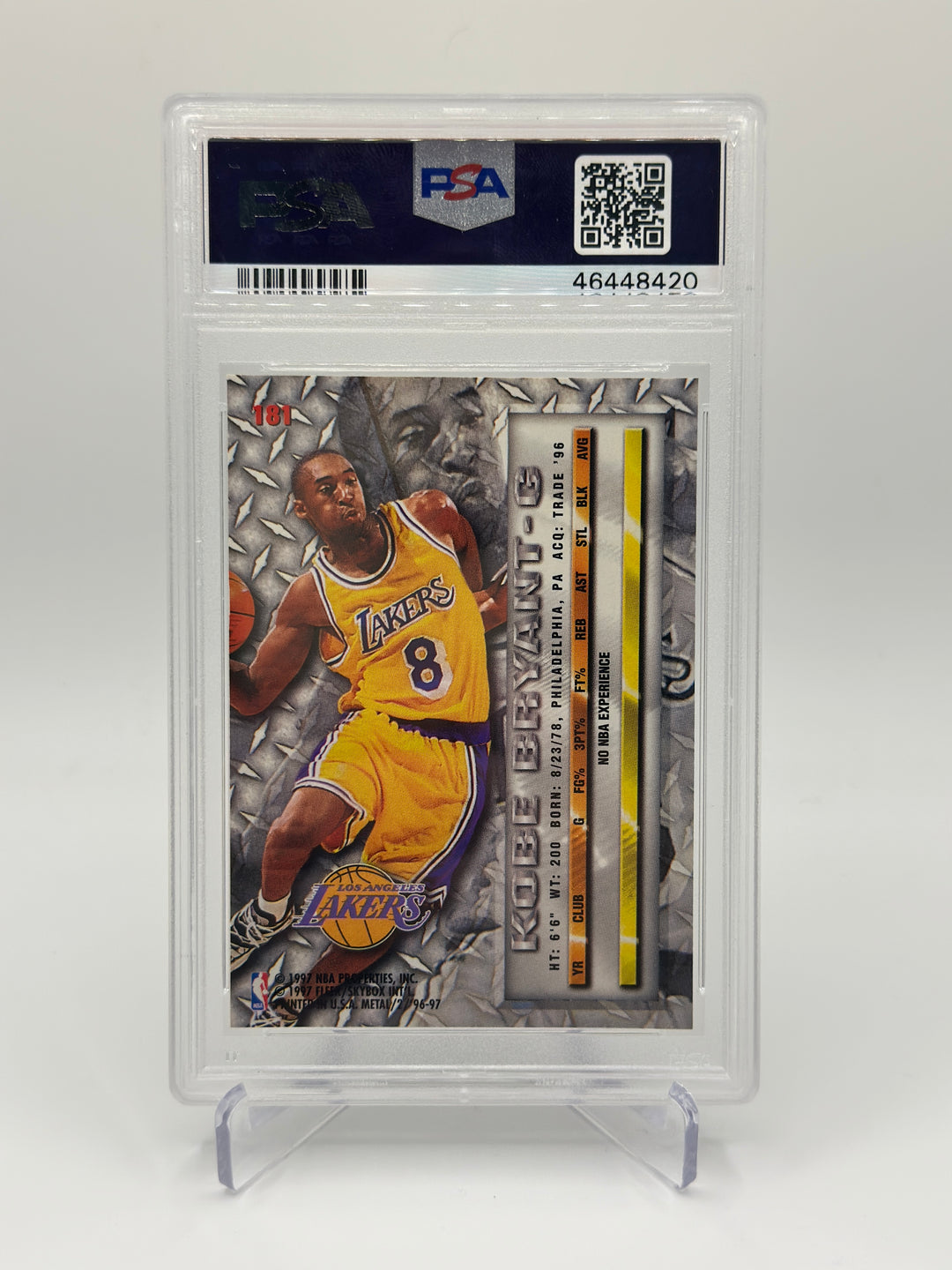 1996 Fleer Metal Kobe Bryant #181 PSA 9