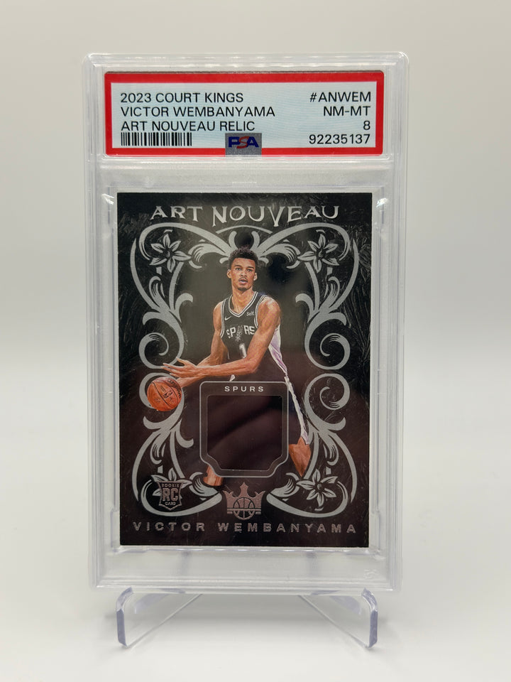 2023 Court Kings Victor Wembanyama Art Nouveau Relic #ANWEM PSA 8
