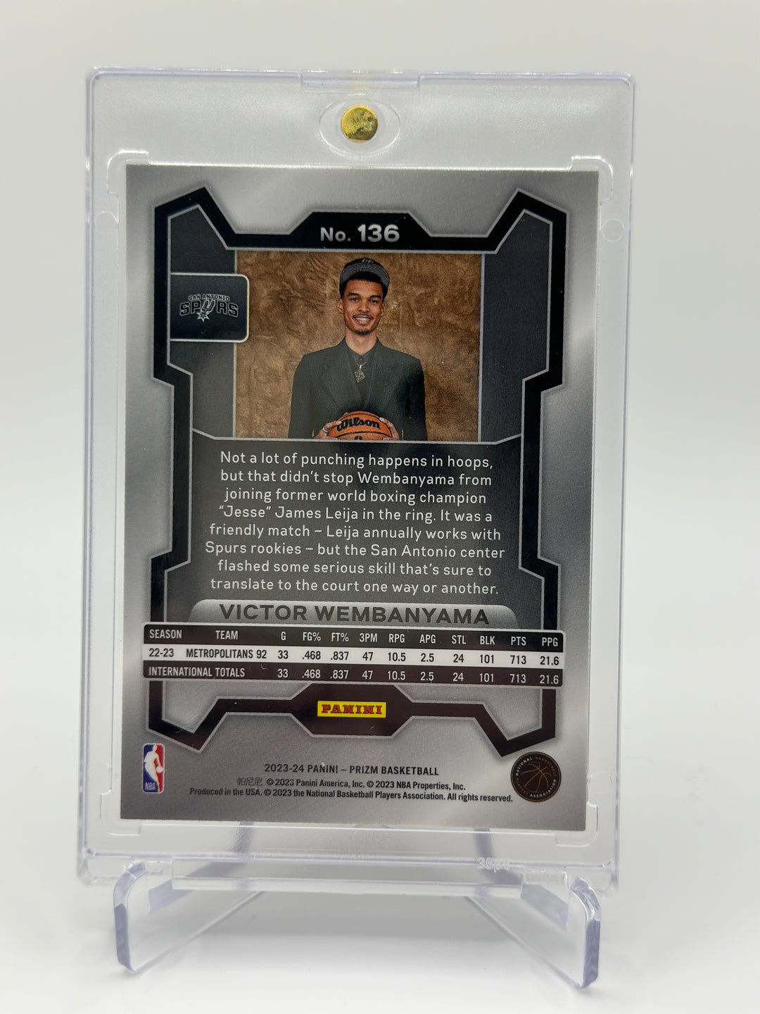 2023-24 Panini Prizm Victor Wembanyama #136 Rookie Image Variation