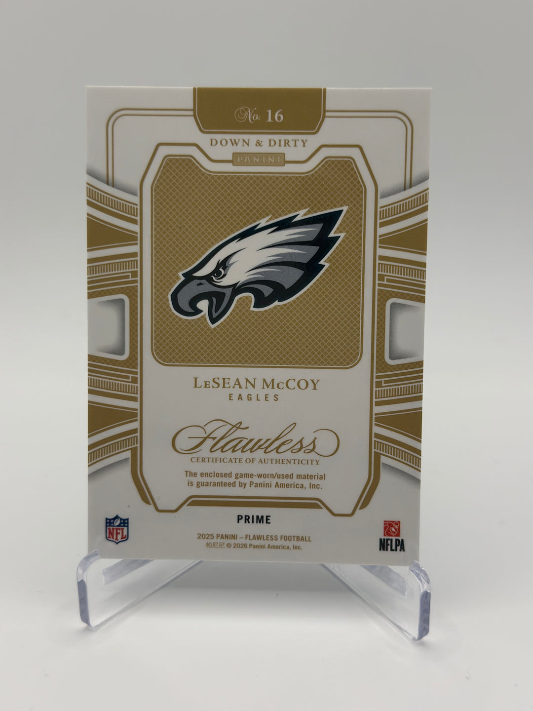 2025 Flawless LeSean McCoy Down & Dirty Patch /20