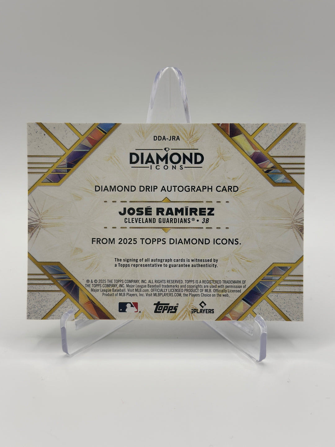 2025 Topps Diamond Icons Jose Ramirez Auto /25