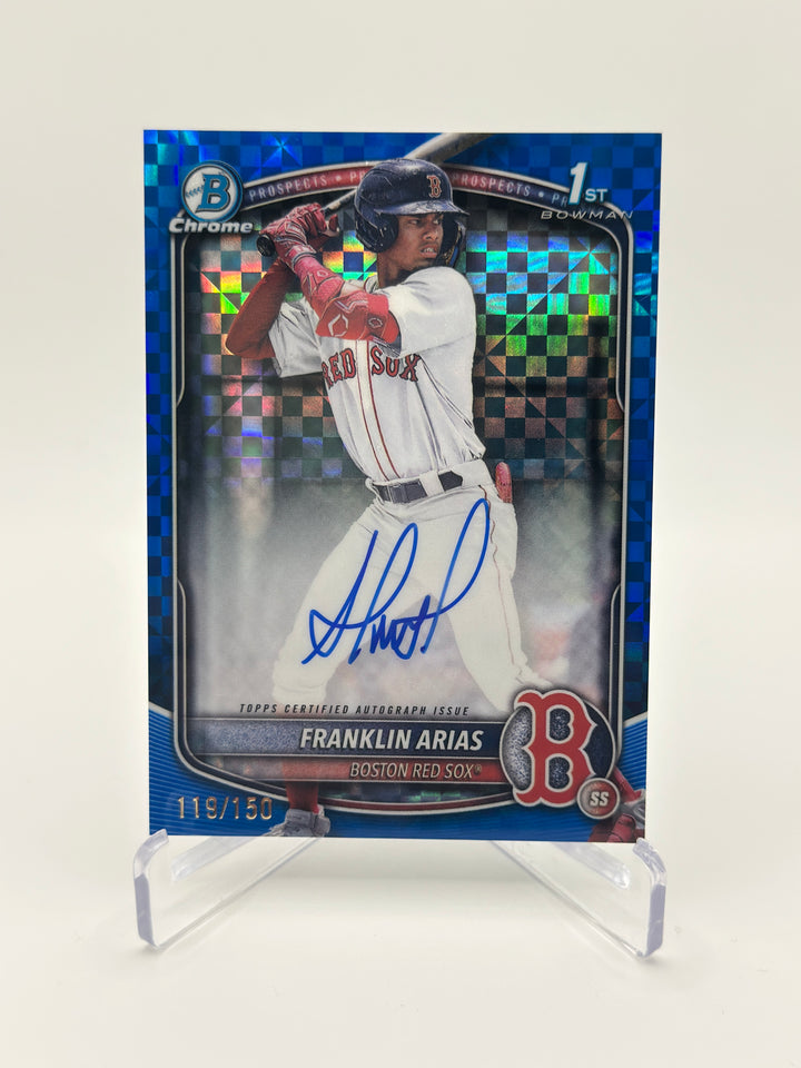 2025 Bowman Chrome Franklin Arias Blue Auto /150