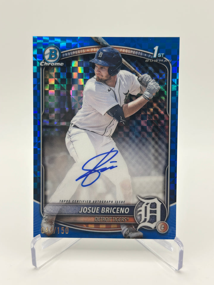 2025 Bowman Chrome Josue Briceno Blue Auto /150