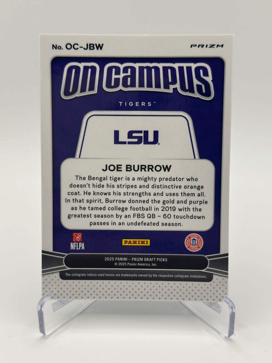 2025 Prizm Draft Picks Joe Burrow On Campus