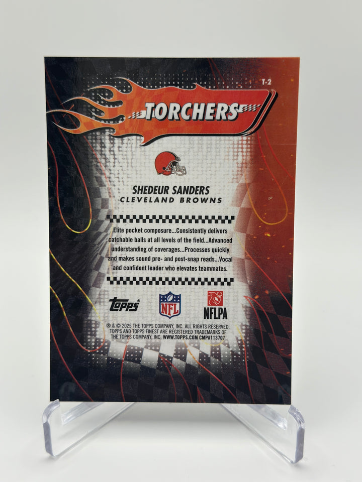 2025 Topps Finest Football Shedeur Sanders Torchers /50
