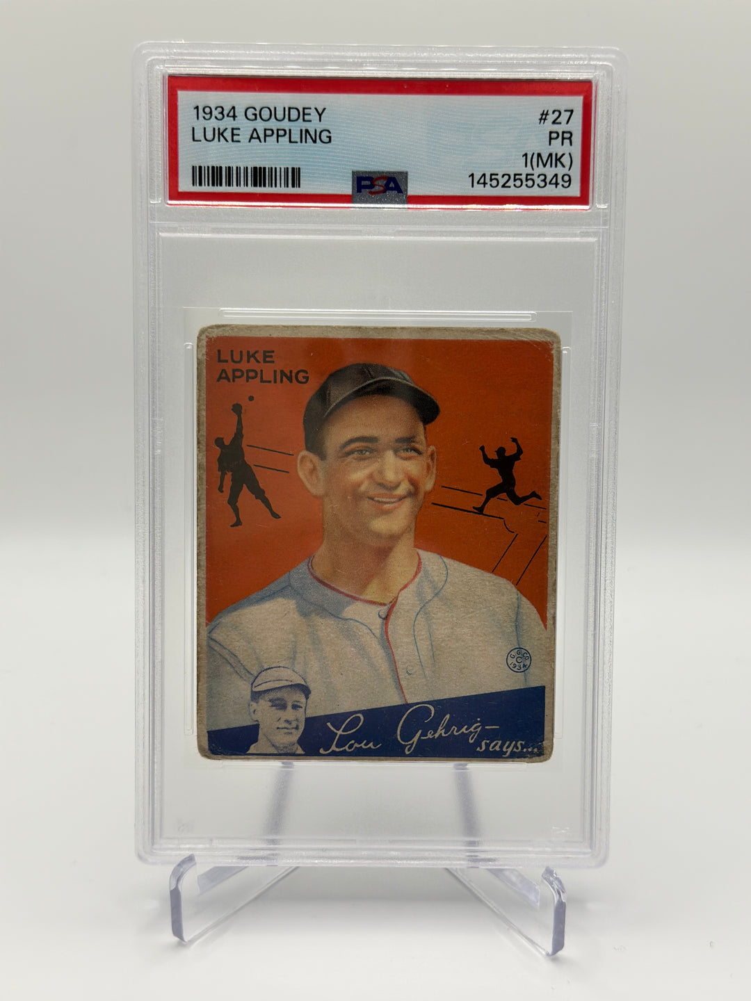 1934 Goudey Luke Appling #27 PSA 1