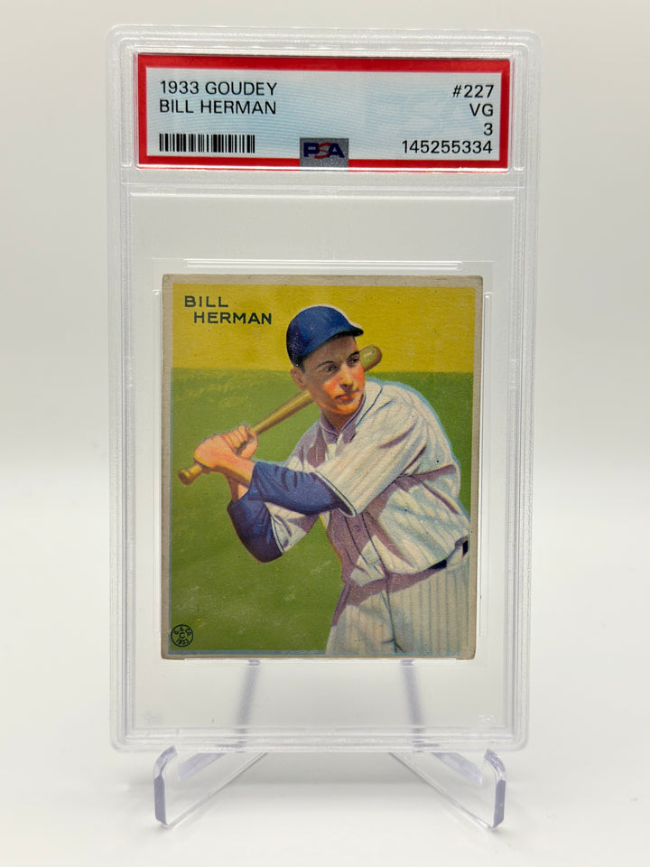 1933 Goudey Bill Herman #227 PSA 3