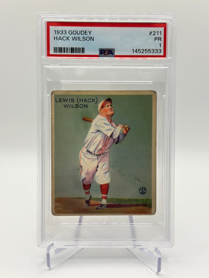 1933 Goudey Hack Wilson #211 PSA 1