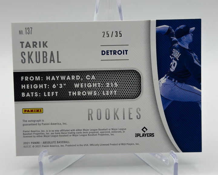 2021 Panini Absolute Baseball Tarik Skubal Auto /35