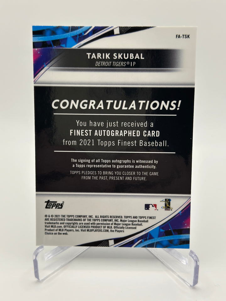 2021 Topps Finest Tarik Skubal Auto RC