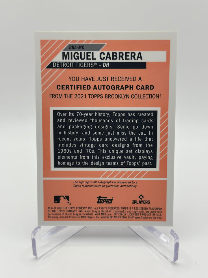 2021 Topps Brooklyn Collection Miguel Cabrera Auto /10