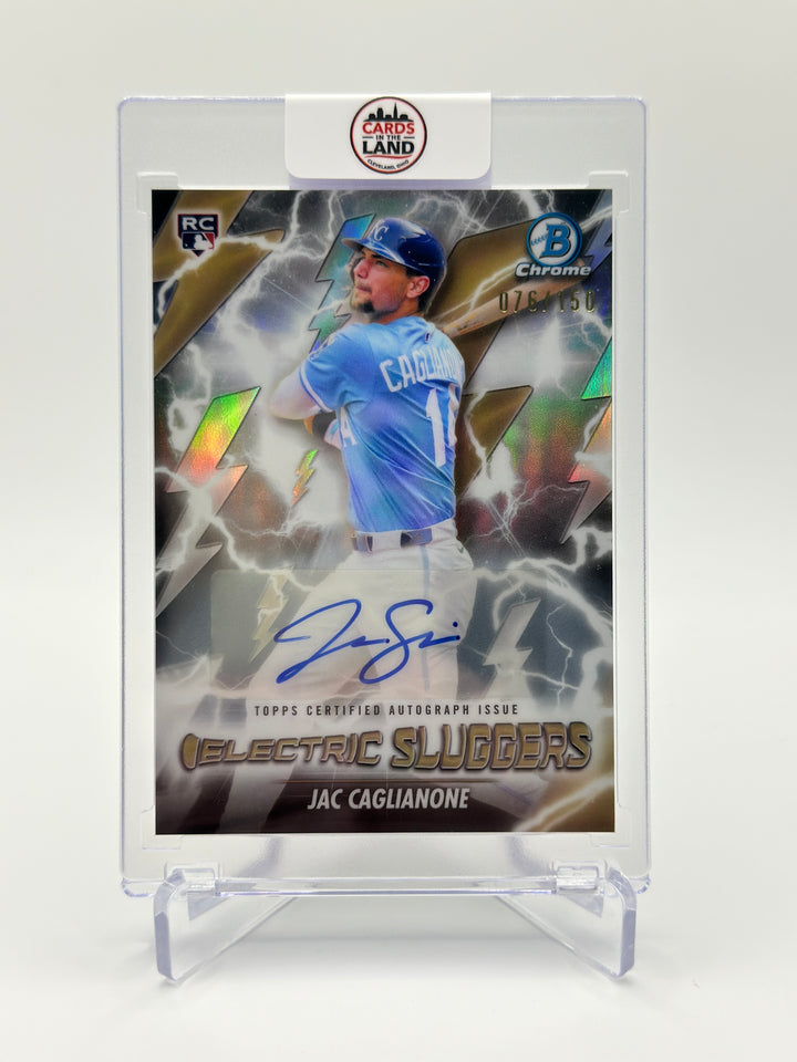 2026 Bowman Chrome Jac Caglianone Electric Sluggers Auto /150