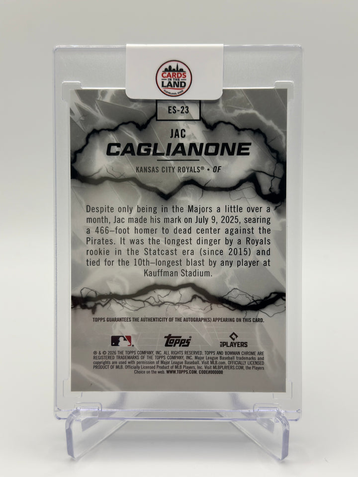 2026 Bowman Chrome Jac Caglianone Electric Sluggers Auto /150