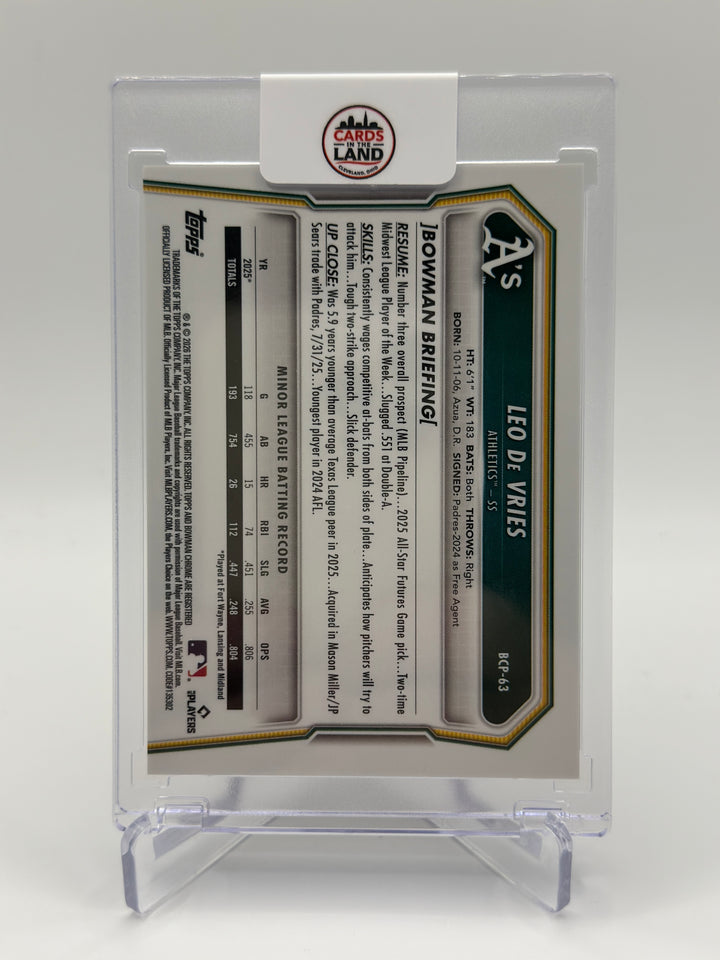 2026 Bowman Chrome Leo De Vries /5