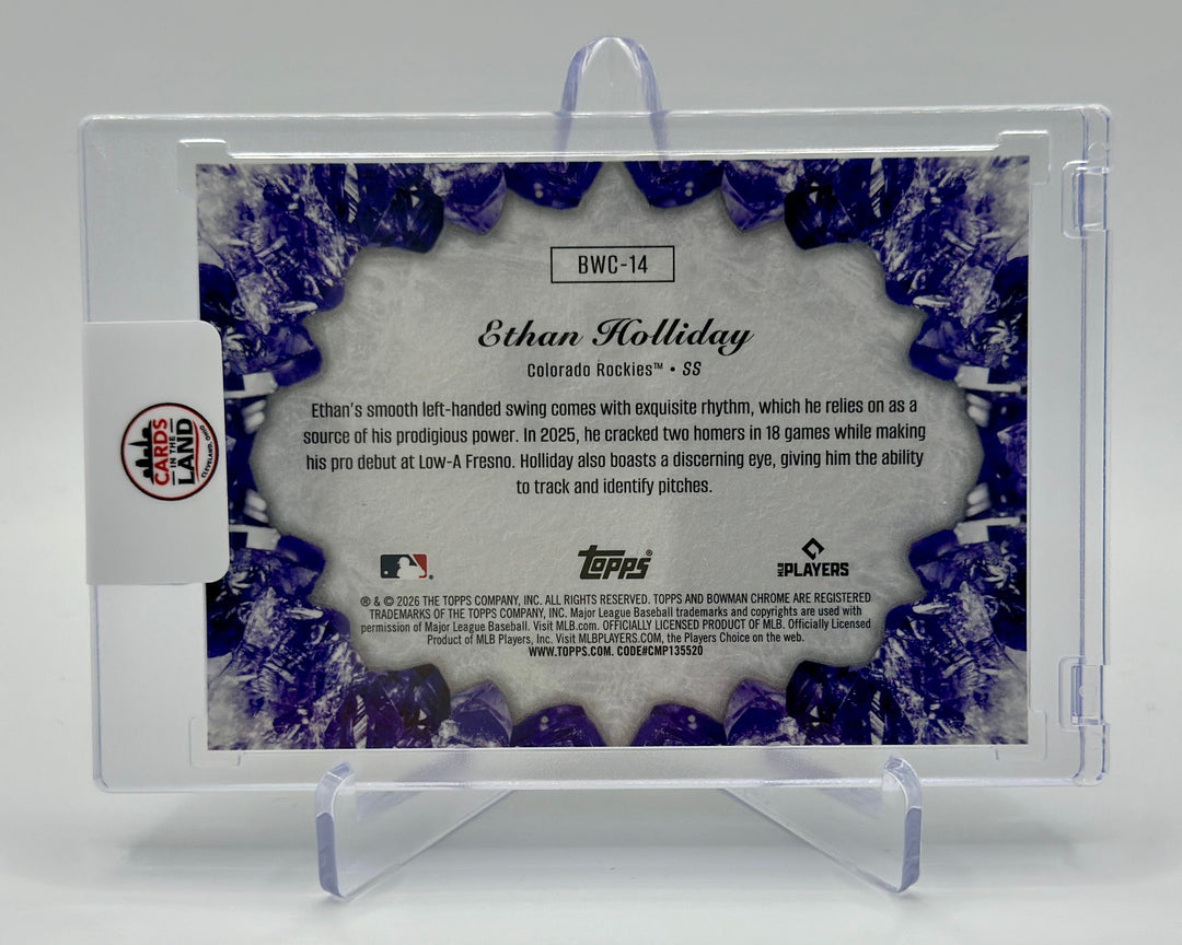 2026 Bowman Chrome Crystallized Ethan Holliday #BWC-14