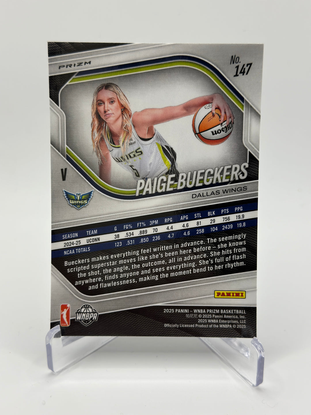 2025 Panini Prizm WNBA - Rookie Variation Paige Bueckers #147 WNBA Logo Prizm