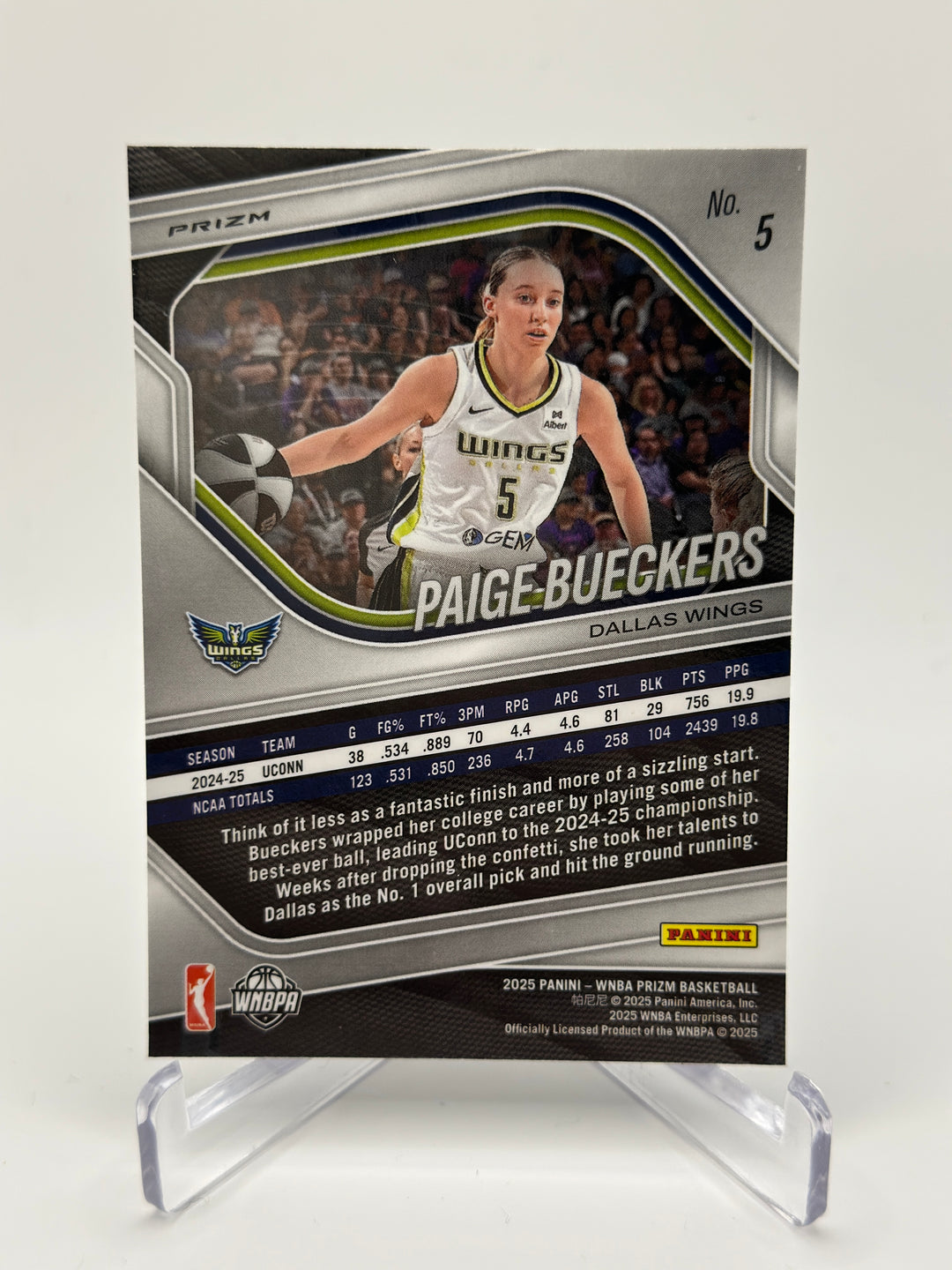 2025 Panini Prizm WNBA Paige Bueckers #5 WNBA Logo Prizm