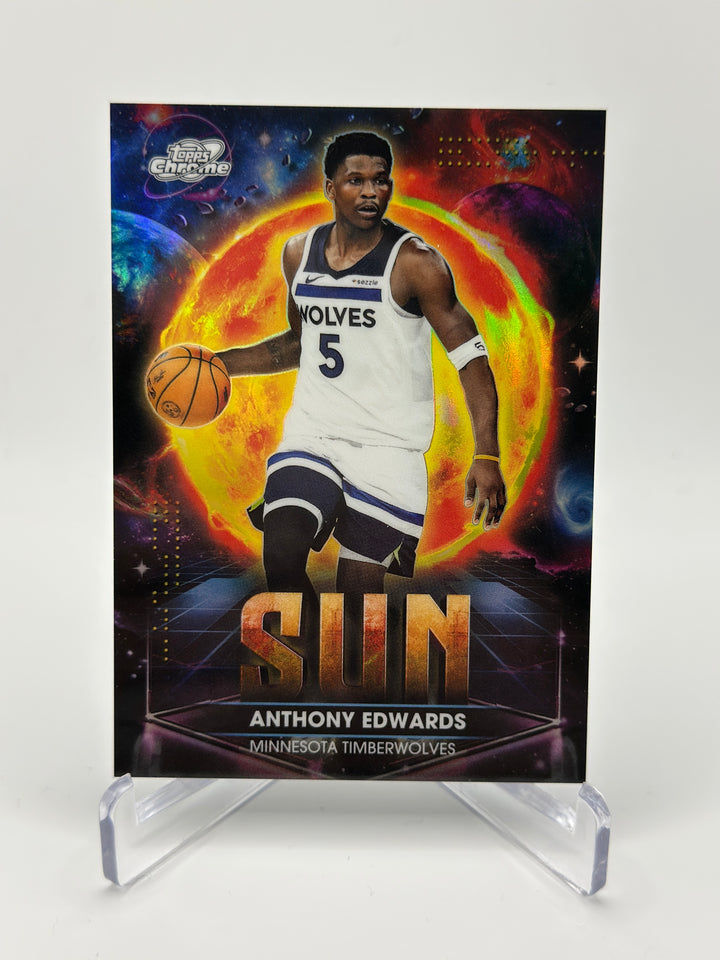 2025-26 Topps Cosmic Chrome Anthony Edwards Planetary Pursuit The Sun SSP