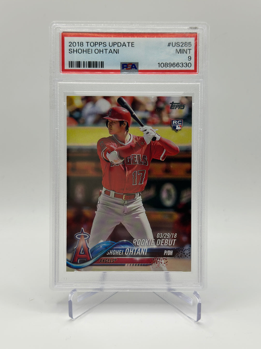 2018 Topps Update Shohei Ohtani #US285 PSA 9