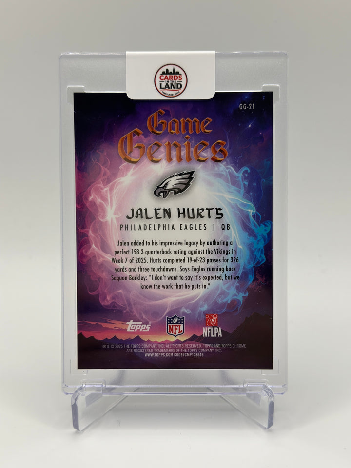 2025 Topps Chrome Jalen Hurts Game Genie #GG-21