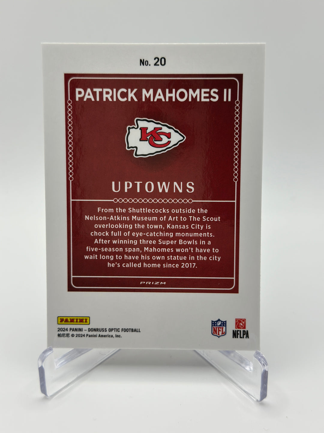 2024 Optic Patrick Mahomes II Uptown #20