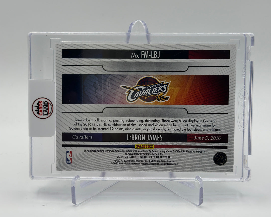 2024-25 Panini Silhouette Lebron James 2016 Game Worn Finals Patch 6/5/2016