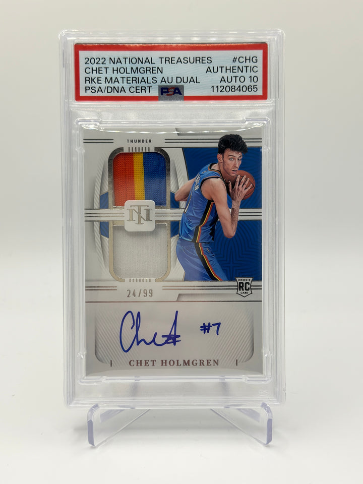 2022 National Treasures Chet Holmgren RPA Patch Auto /99 PSA Authentic Auto 10