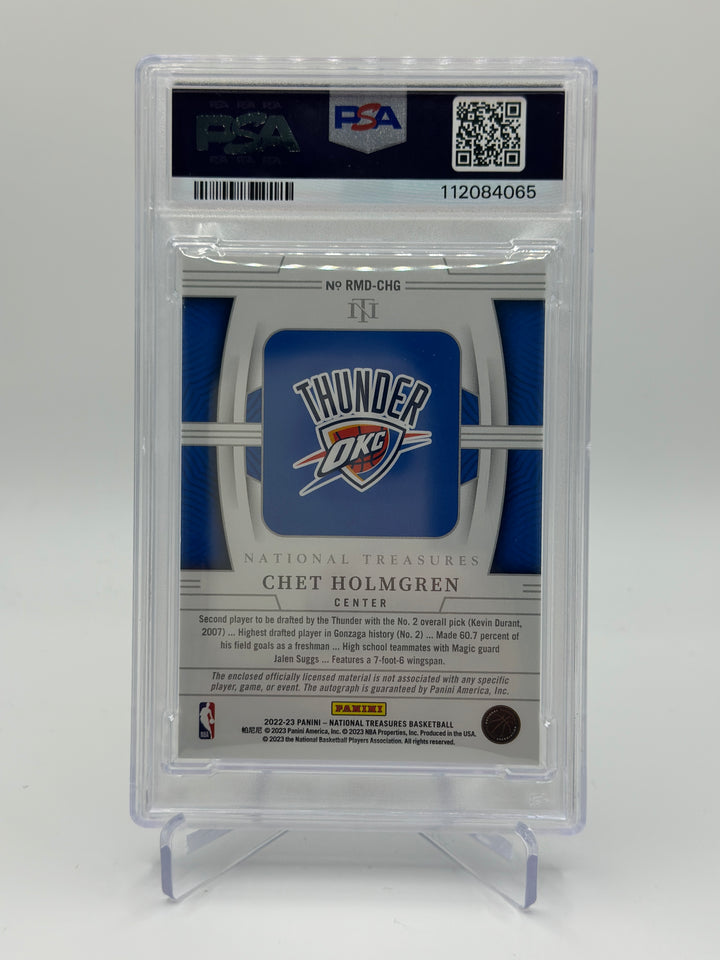 2022 National Treasures Chet Holmgren RPA Patch Auto /99 PSA Authentic Auto 10