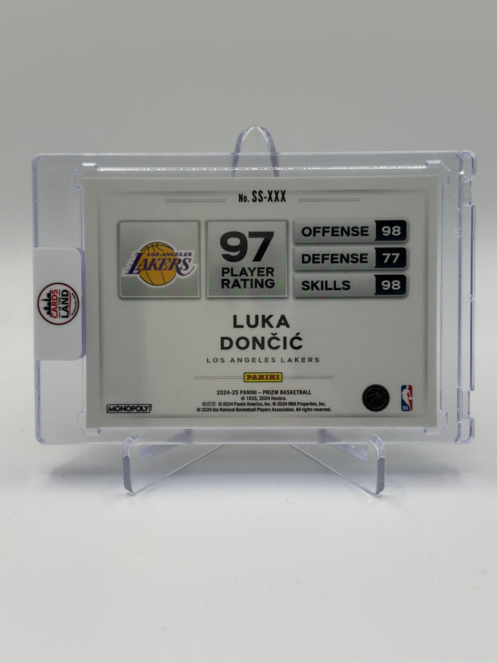2024-25 Panini Prizm Monopoly Luka Doncic Black Color Blast Case Hit SSP