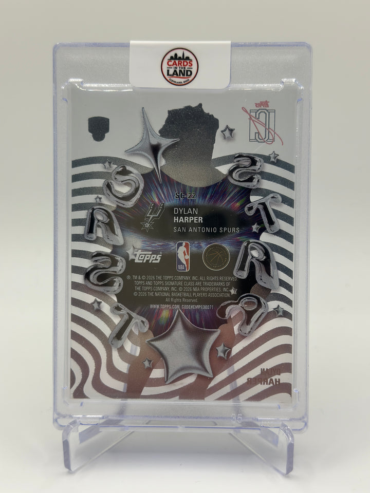2025-26 Topps Signature Class Dylan Harper Star Cast #SC-22