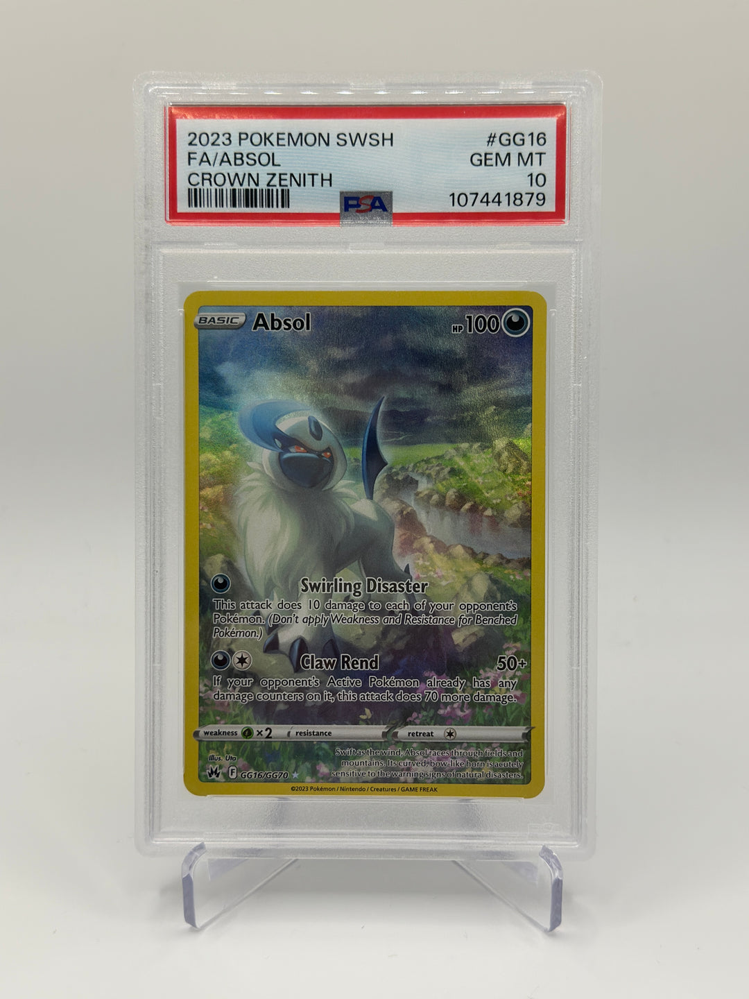 Pokémon Absol GG16/GG70 PSA 10