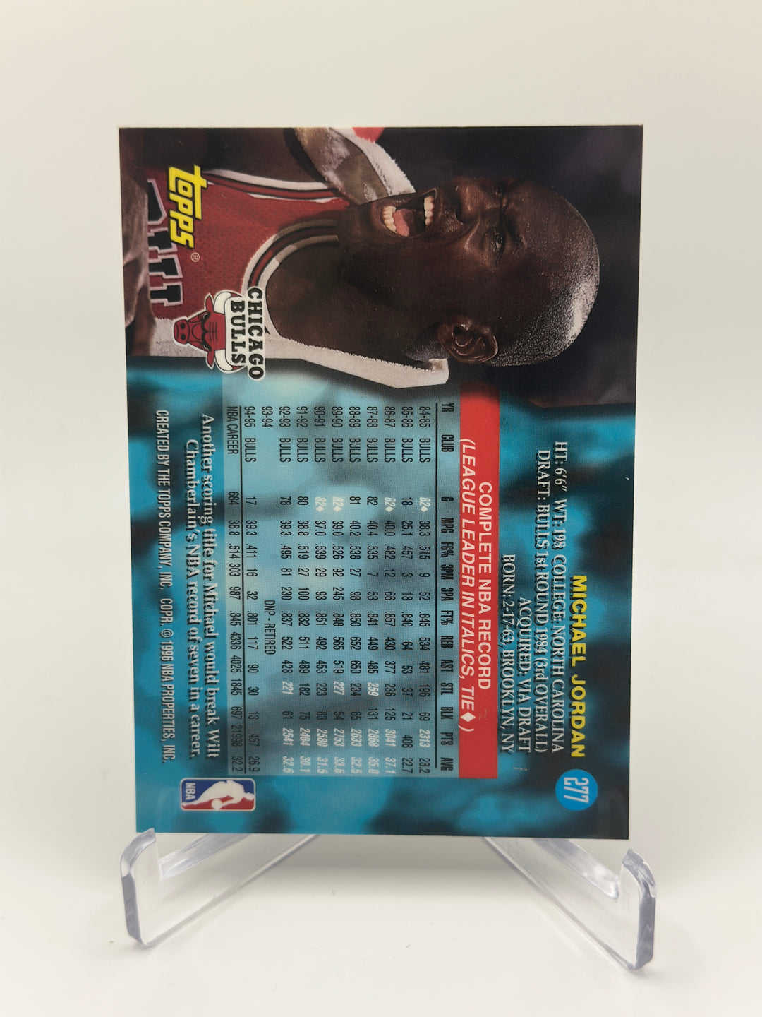 1995-96 Topps Michael Jordan Power Boosters #277