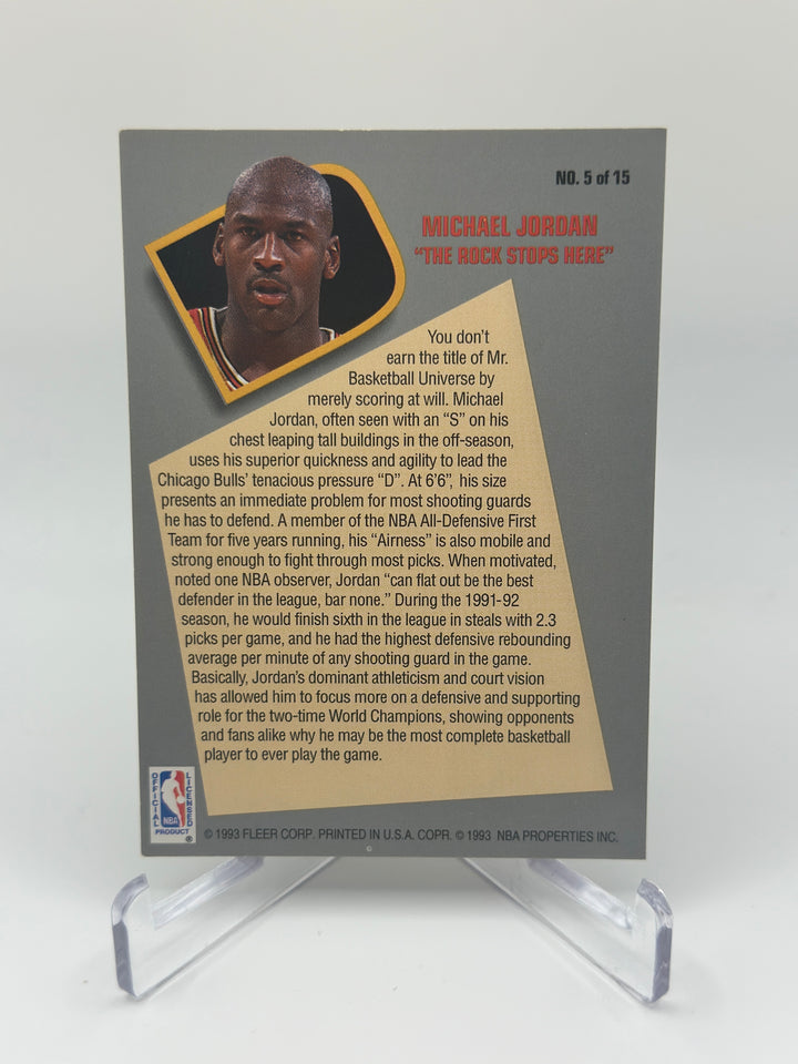 1992-93 Fleer Total D Michael Jordan #5