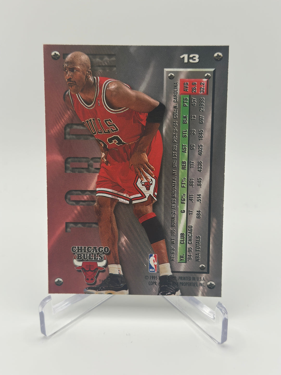 1995-96 Fleer Metal Silver Spotlight Michael Jordan 13 SP