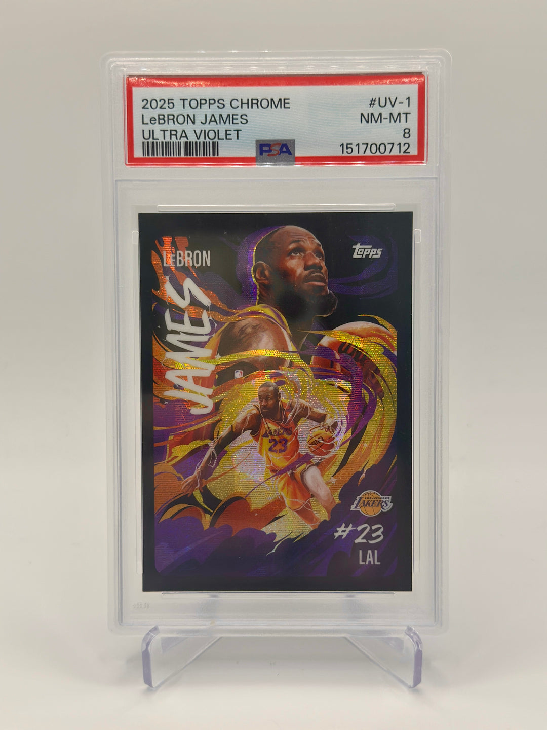 2025 Topps Chrome Lebron James Ultra Violet #UV-1 PSA 8