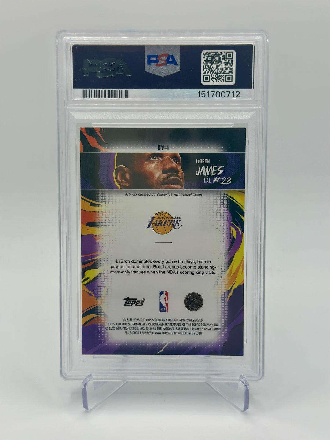 2025 Topps Chrome Lebron James Ultra Violet #UV-1 PSA 8