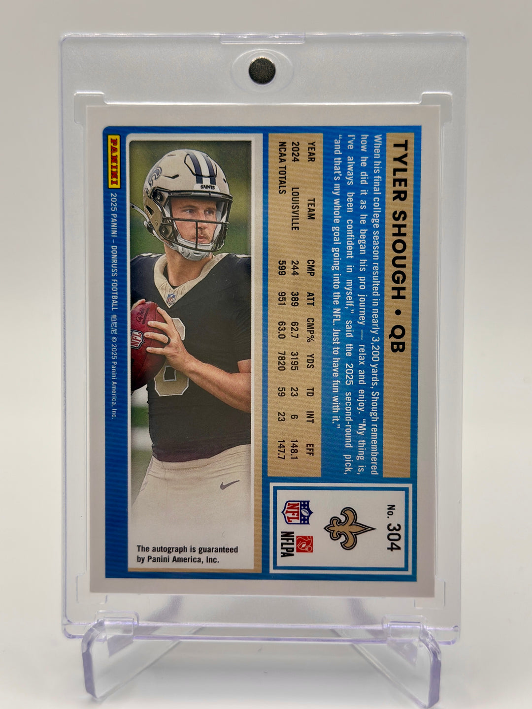 2025 Donruss Tyler Shough Orange Auto #304