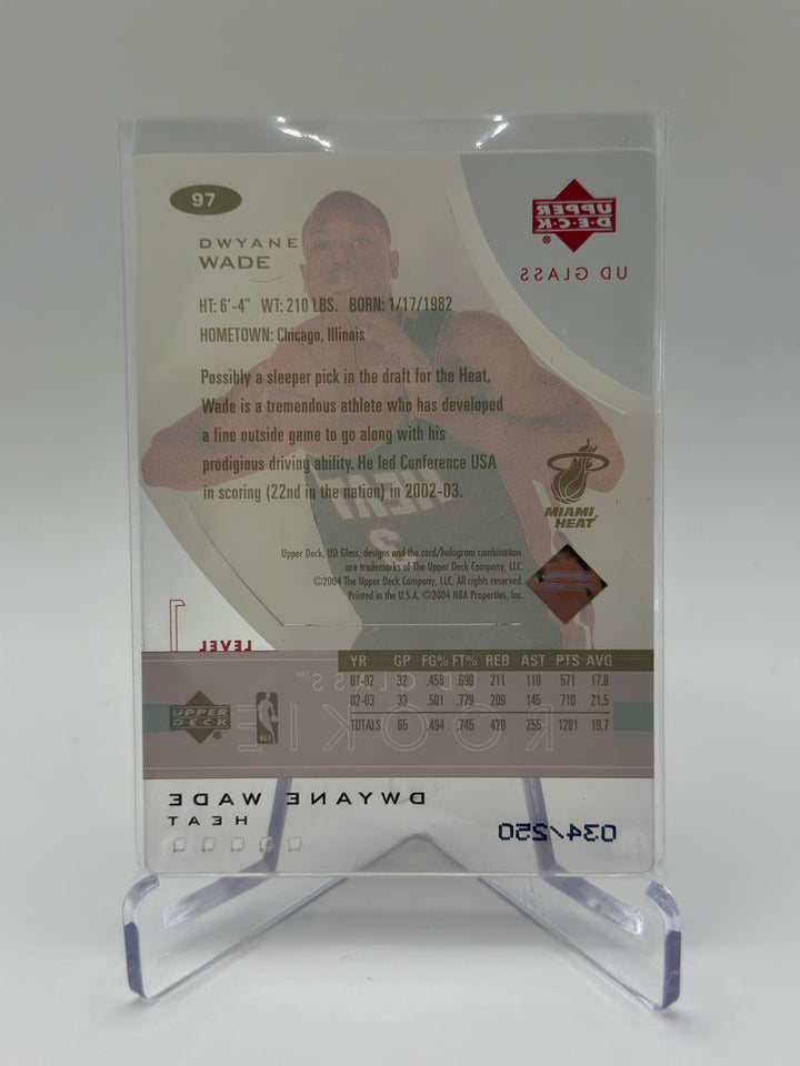 2003-04 UD Glass Rookie Dwyane Wade #97 /250 (RC)