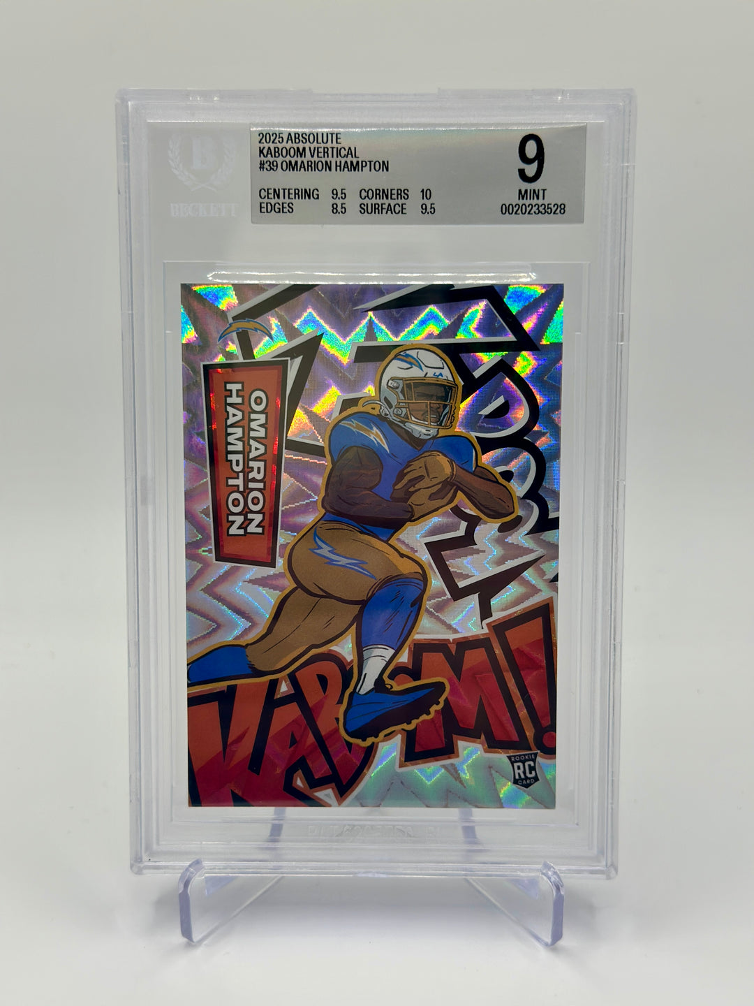 2025 Absolute Omarion Hampton Kaboom #39 BGS 9