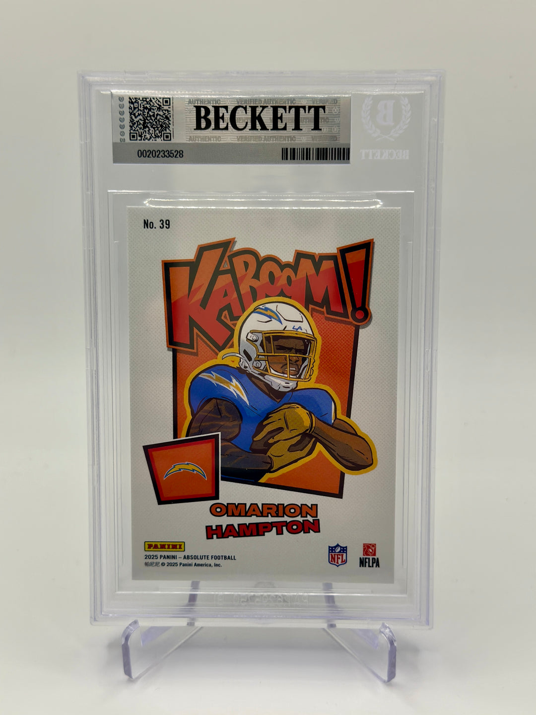 2025 Absolute Omarion Hampton Kaboom #39 BGS 9