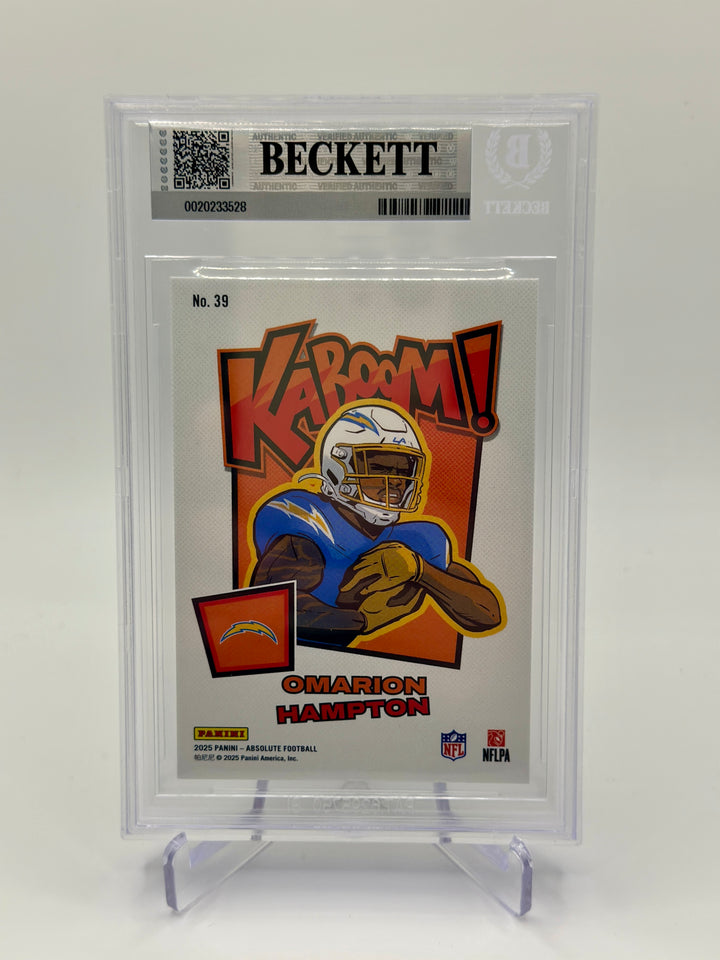 2025 Absolute Omarion Hampton Kaboom #39 BGS 9