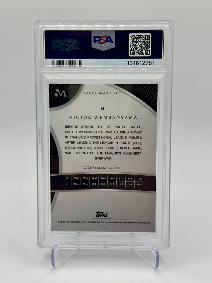 2023 Topps Mercury Victor Wembanyama Gold /50 #14 PSA 8