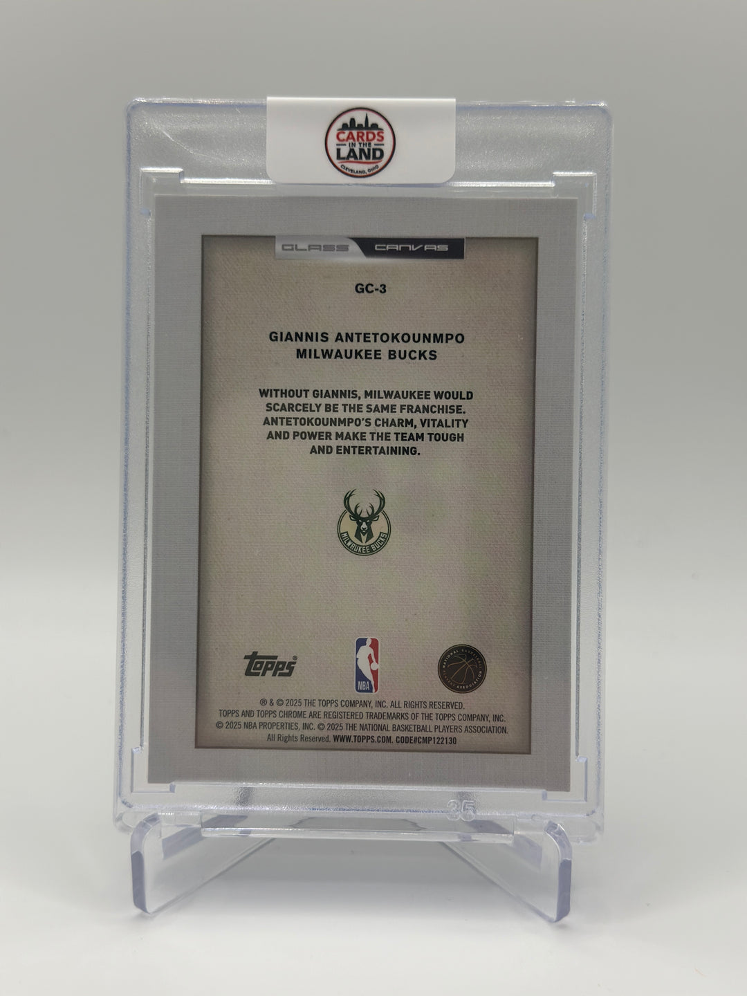 2025 Topps Chrome Giannis Antetokounmpo Glass Canvas GC-3