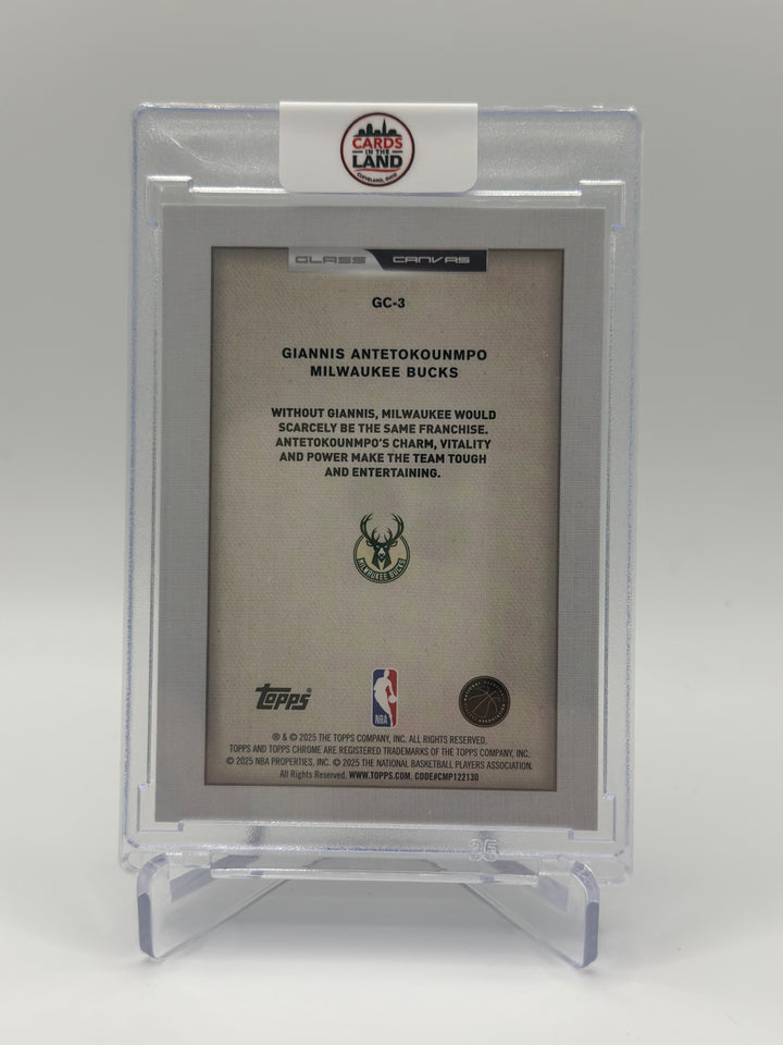 2025 Topps Chrome Giannis Antetokounmpo Glass Canvas GC-3