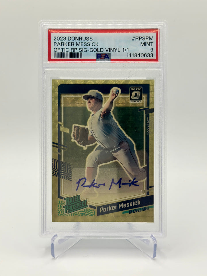 2023 Optic Parker Messick Rated Prospect Gold Vinyl 1/1 PSA 9