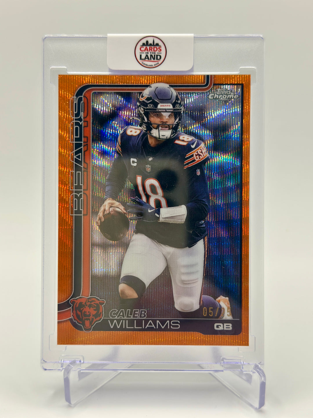 2025 Topps Chrome Caleb Williams Orange Wave /25