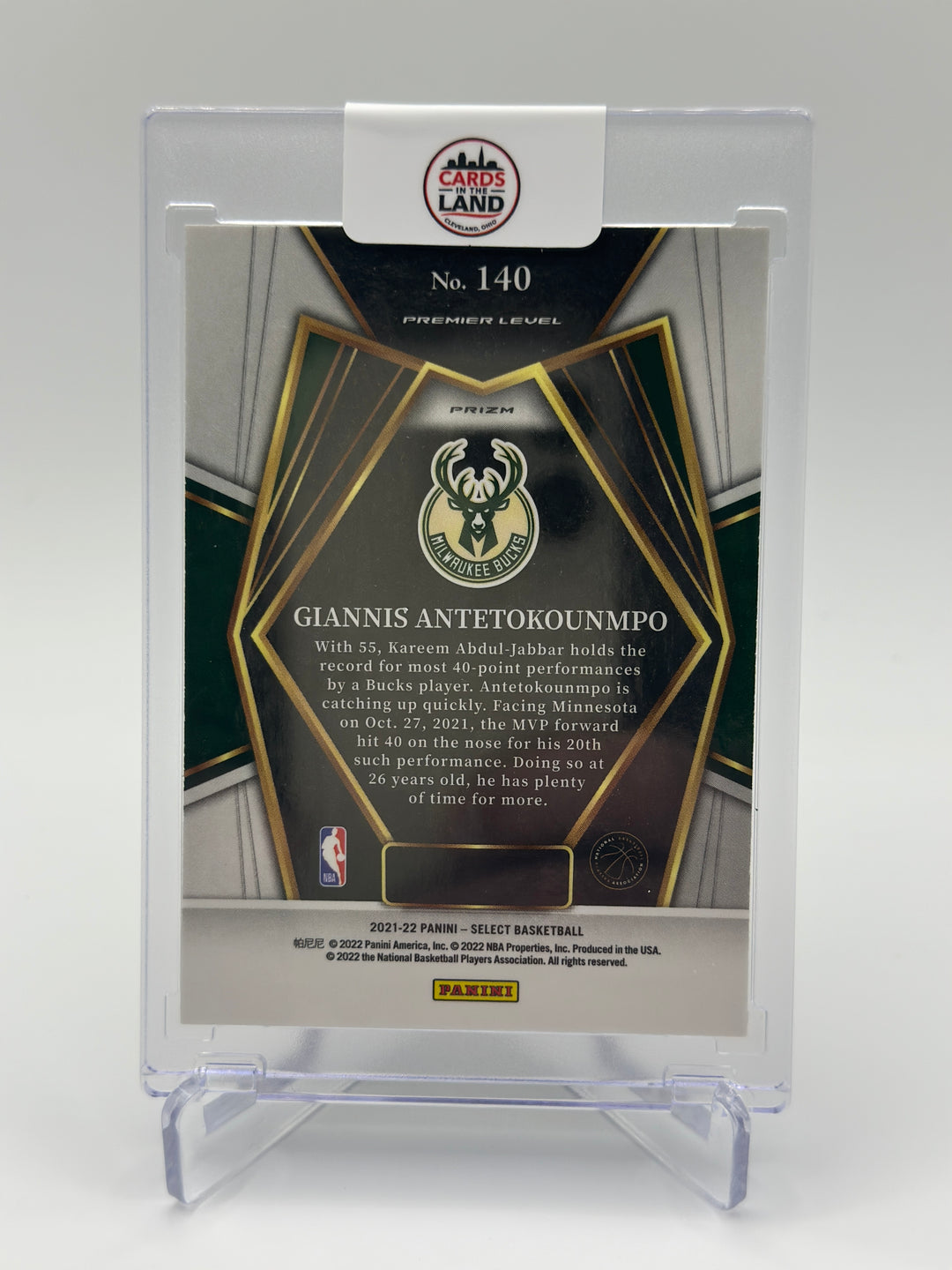 2021-22 Select Giannis Antetokounmpo Tiger #140