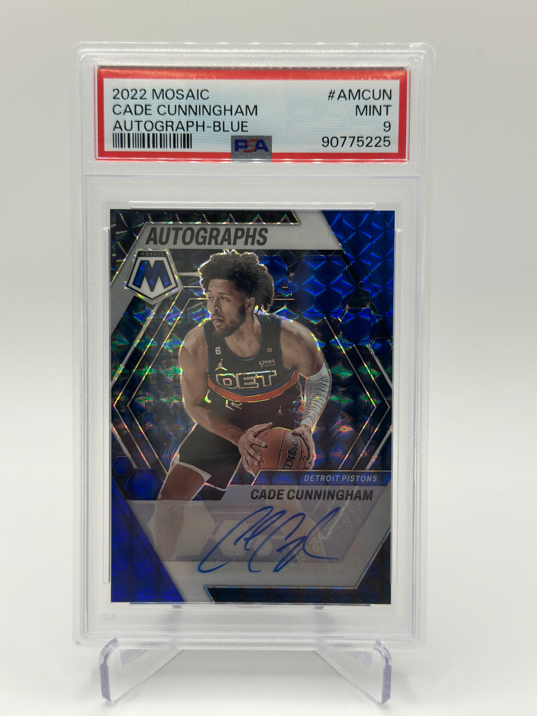 2022 Mosaic Cade Cunningham Blue Auto PSA 9