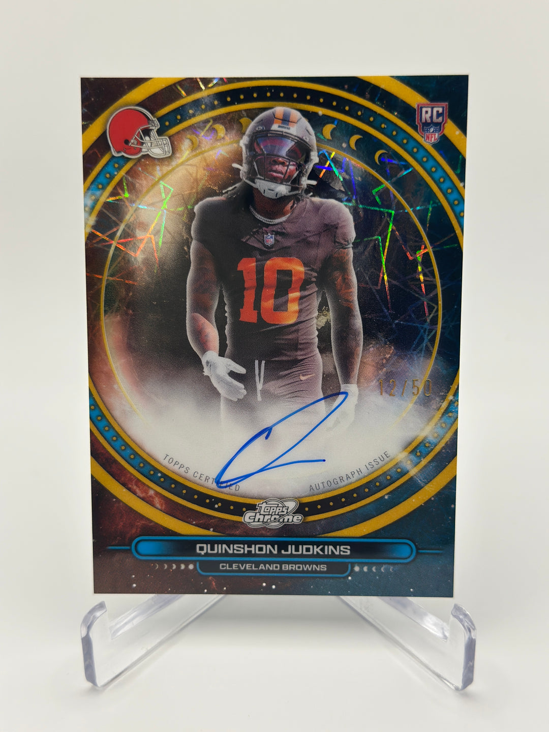 2025 Topps Chrome Cosmic Quinshon Judkins Gold Equinox Auto /50